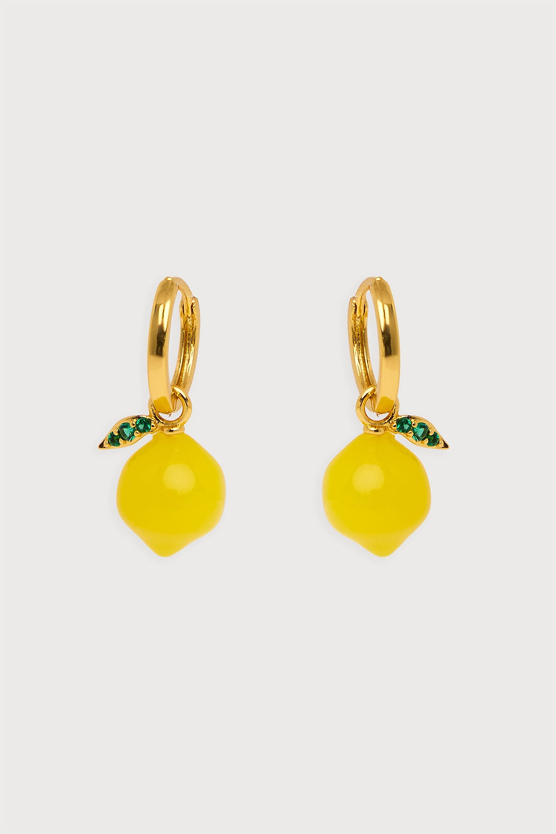 Carrot Huggie Charm Earrings - Yellow