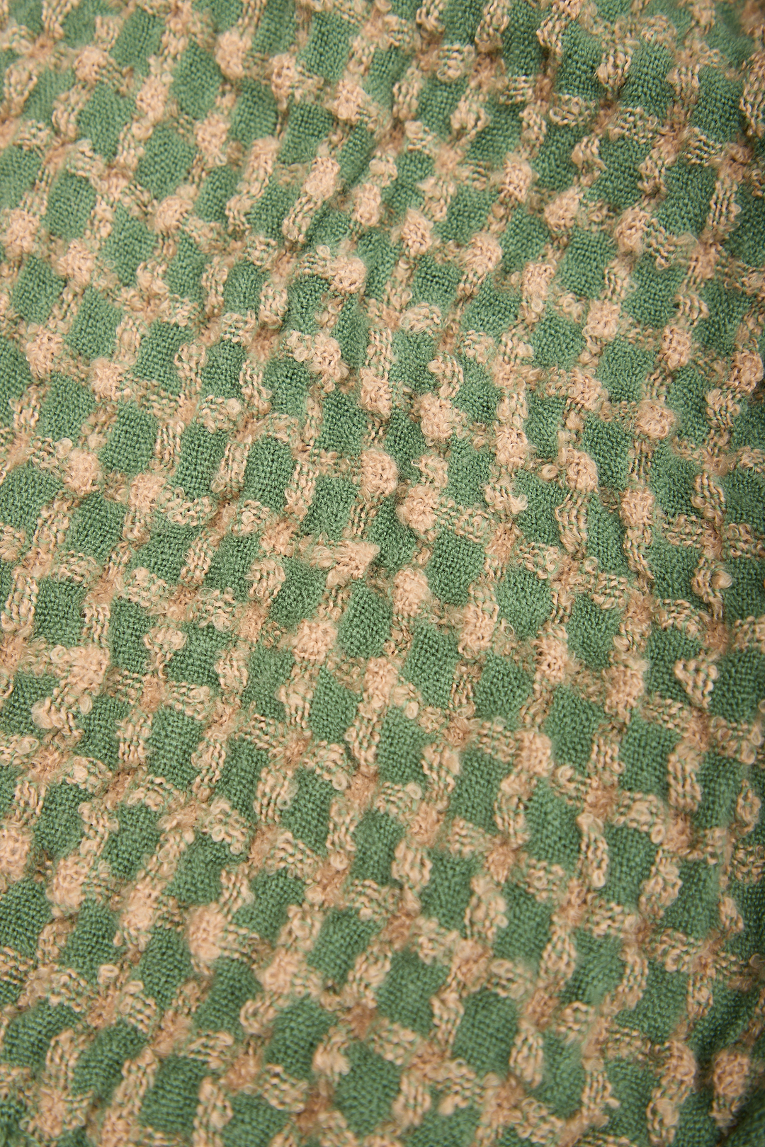 Crinkle Plaid Scarf - Turquoise