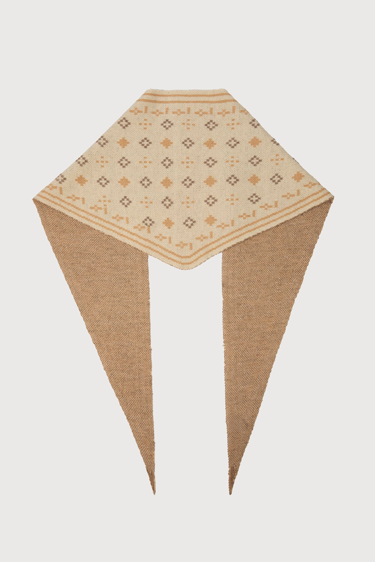 Foulard Knit Triangle Scarf - Cream