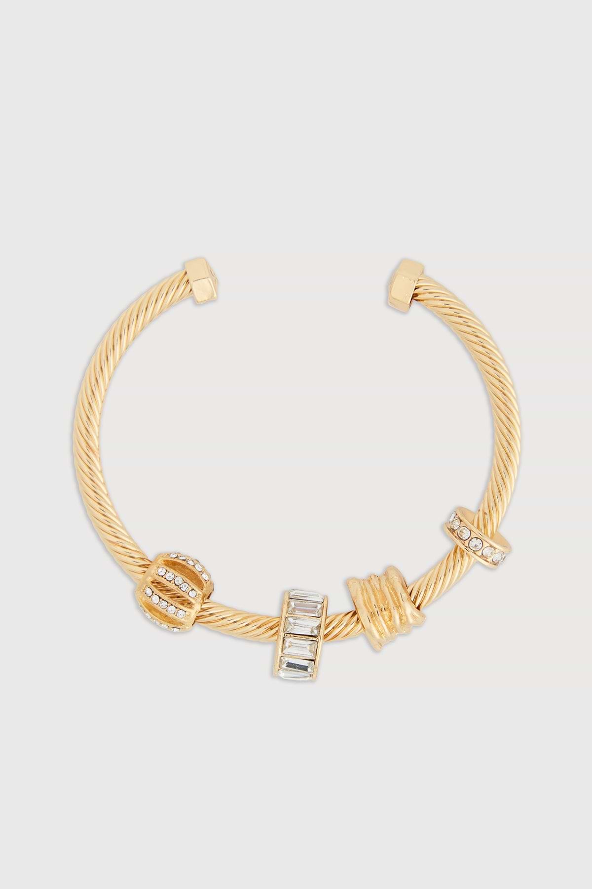 Cable Charm Cuff Bracelet