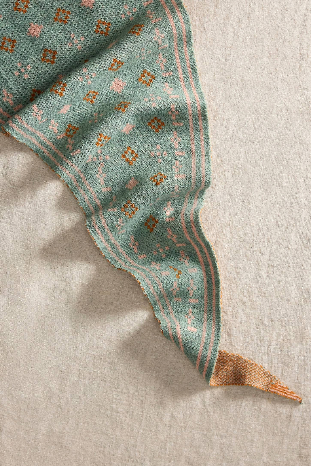 Foulard Knit Triangle Scarf - Light Blue