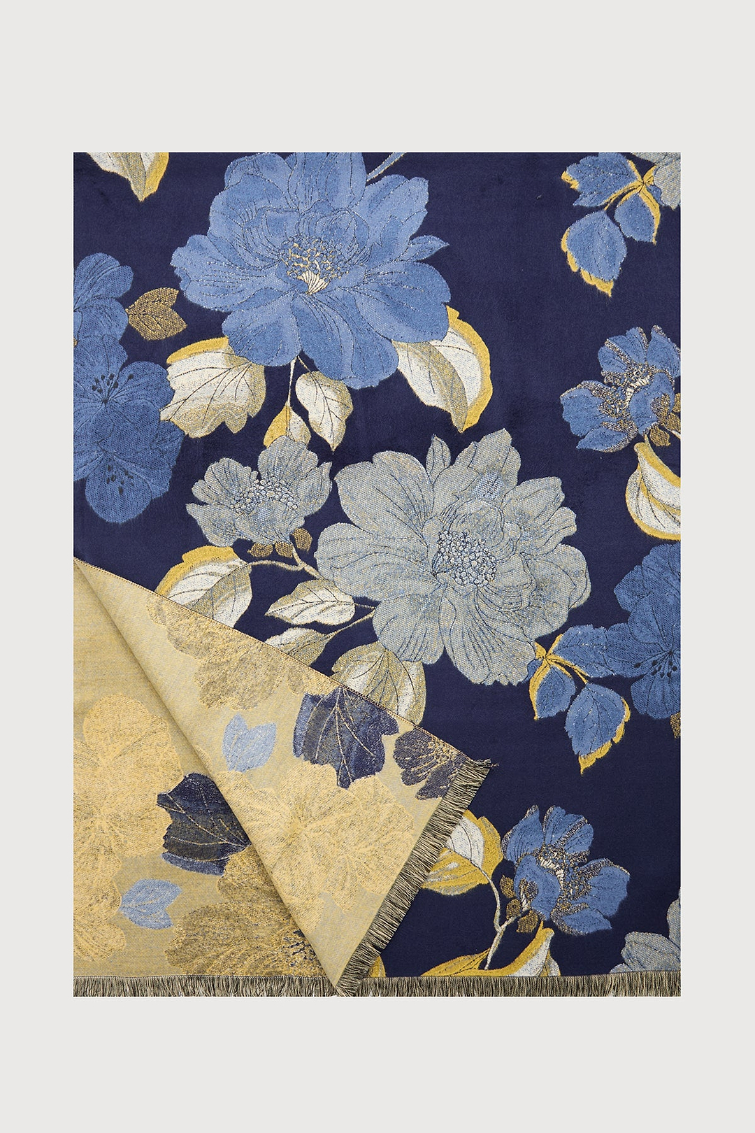 Gilded Floral Reversible Scarf