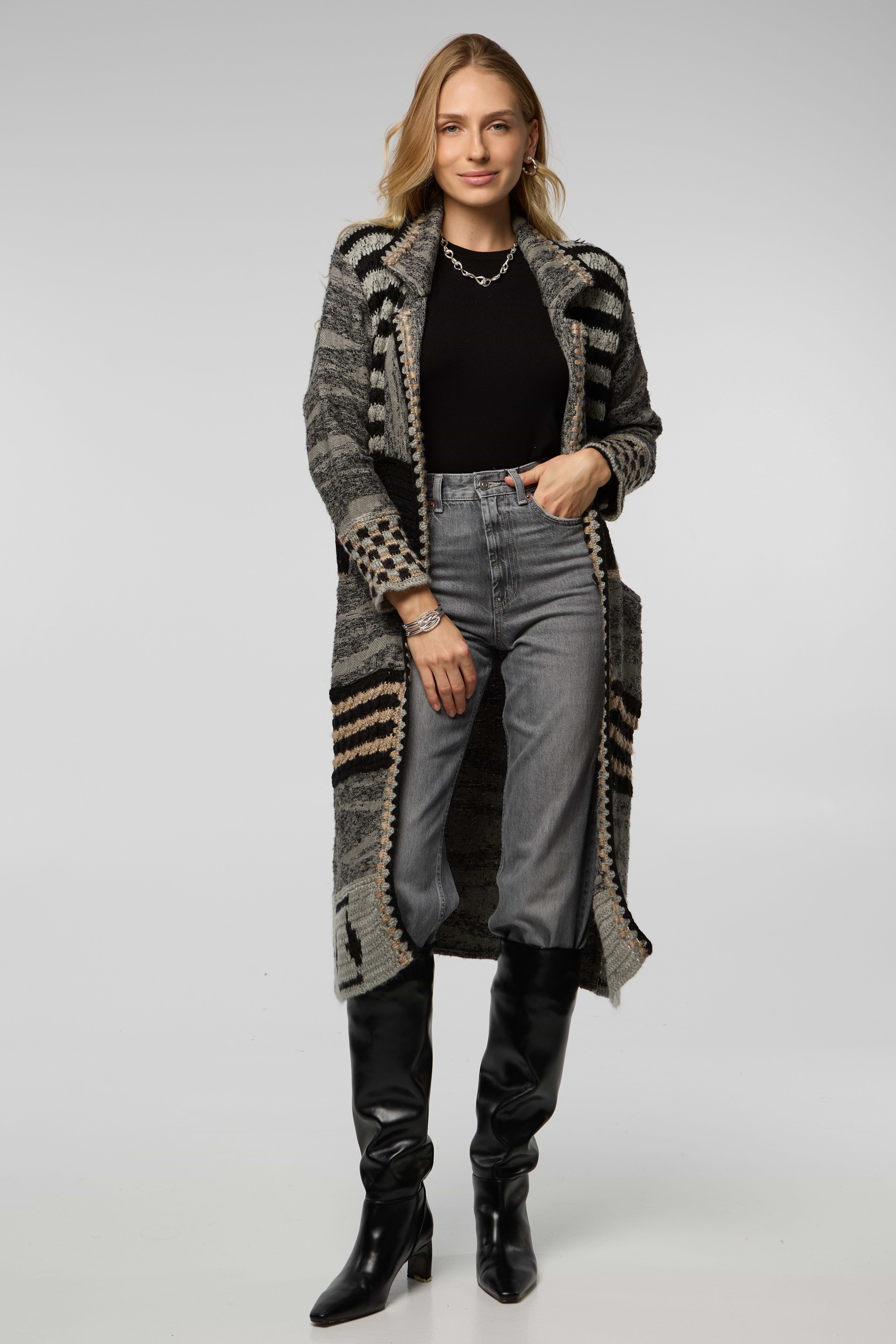 Crochet Woven Aztec Kimono | SAACHI