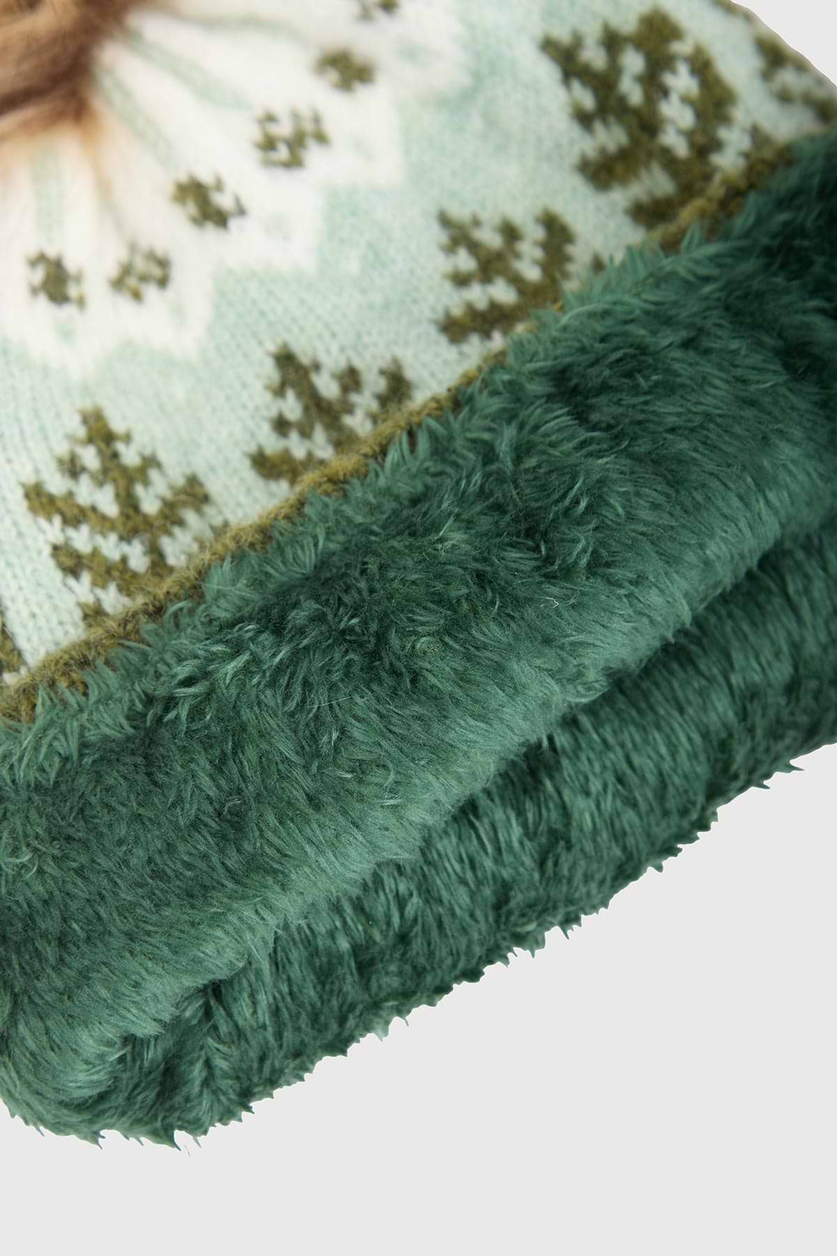 Fair Isle Forest Snow Hat - Moss
