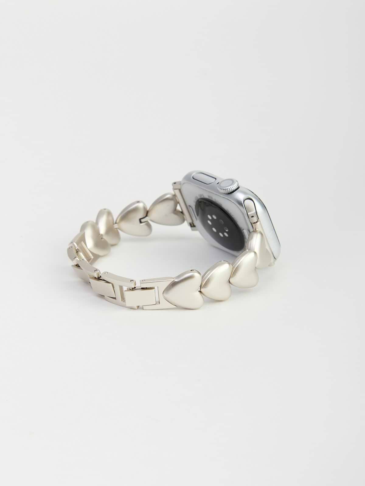 Heart Chain Apple Watch Band - Silver