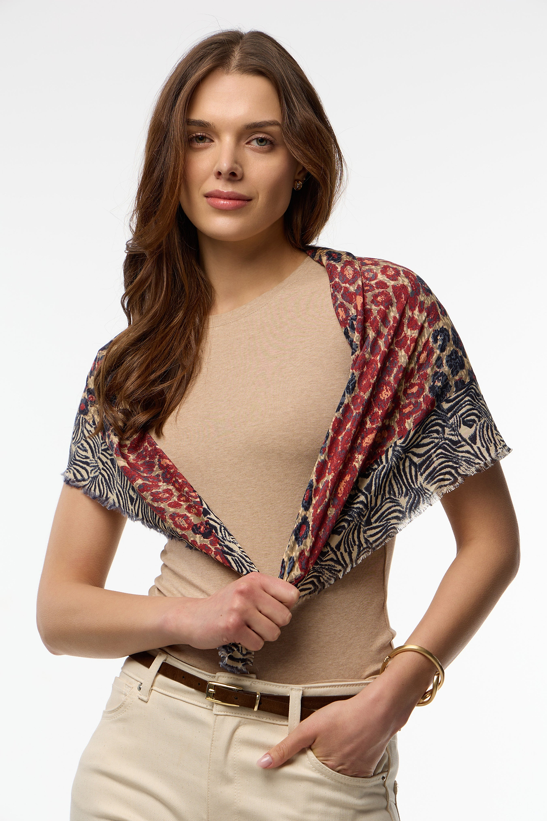 Mixed Animal Print Bandana - Multi
