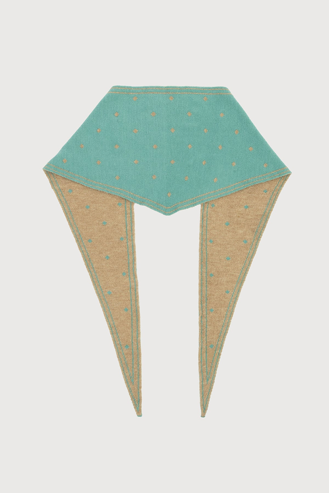 Polka Dot Triangle Scarf - Light Blue