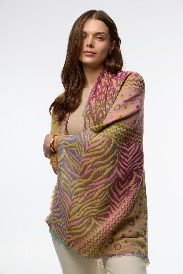 Mixed Animal Print Scarf - Multi