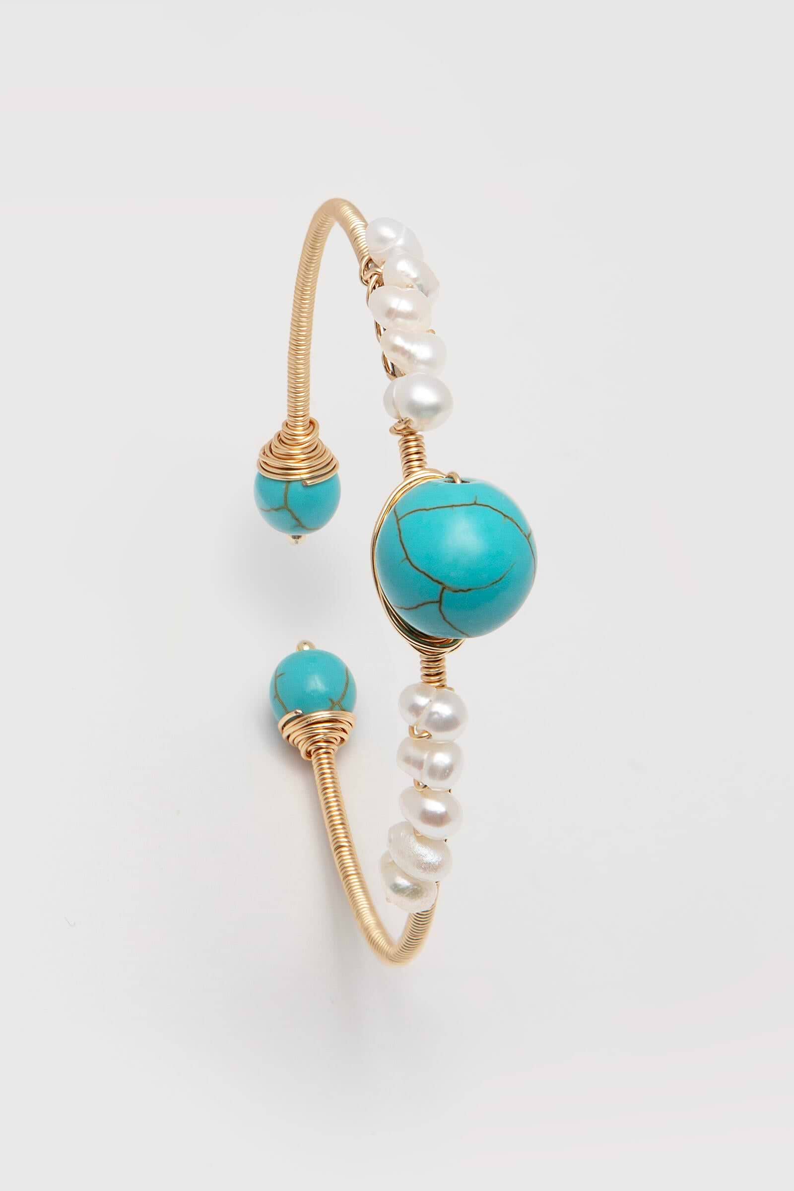Turquoise Freshwater Pearl Cuff | SAACHI