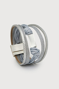 Rectangle Charm Cord Bracelet