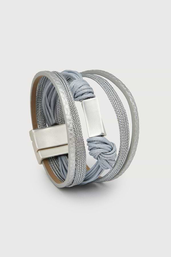 Rectangle Charm Cord Bracelet