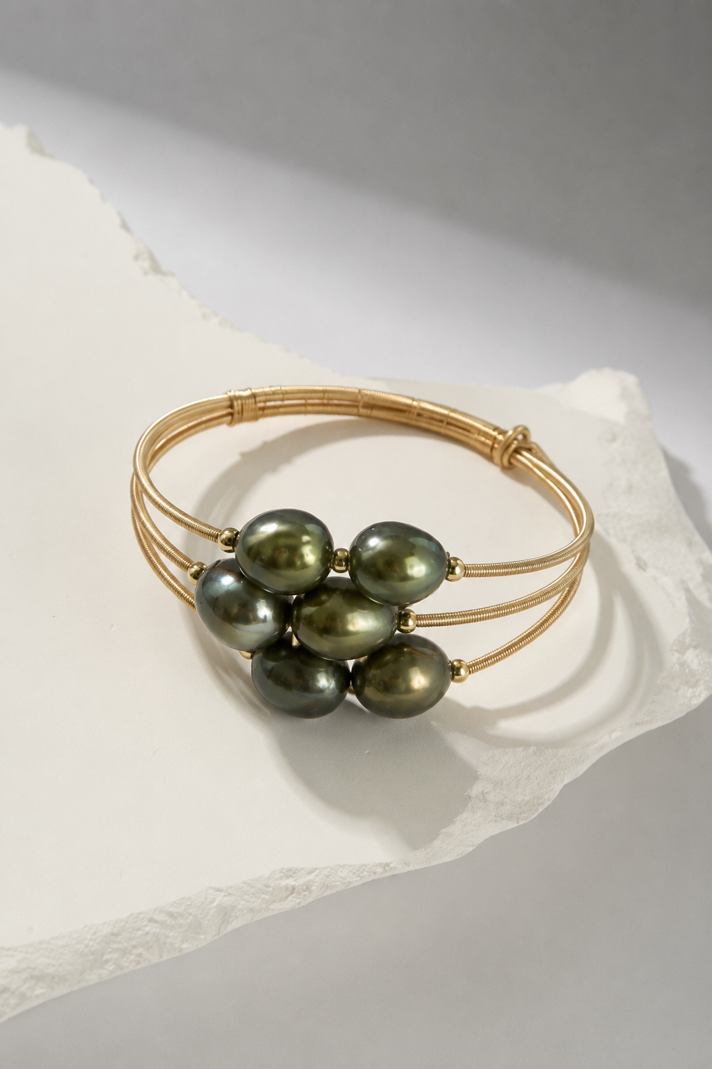 Cluster Beaded Bracelet - Green
