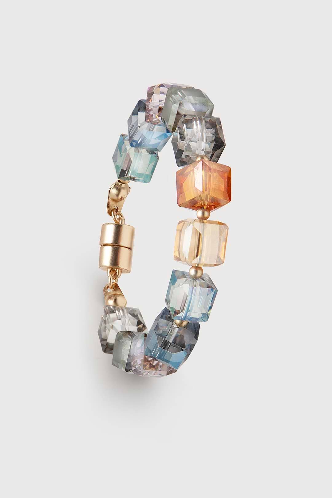 Faceted Bead and Stone Bracelet - Multi
