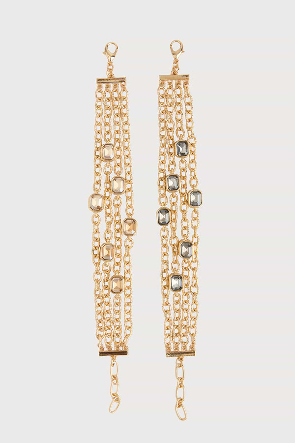Crystal Cascade Chain Bracelet - Silver