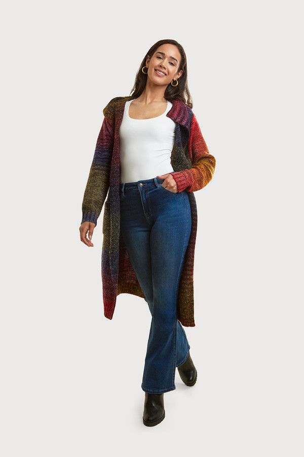 Rainbow Long Cardigan - Multi