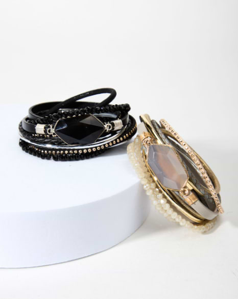 Endless Dream Double Wrap Bracelet - Black