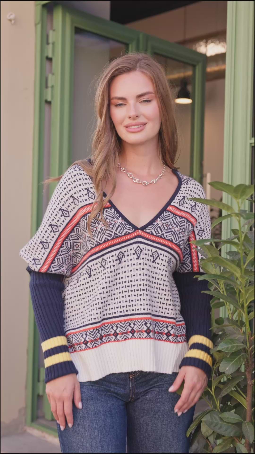 Nordic Knit Pullover Sweater