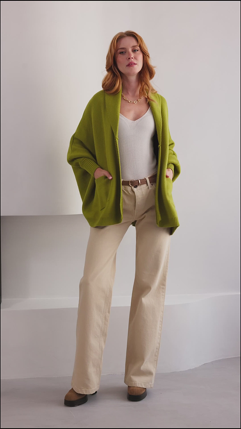 Open Front Oversized Cardigan | SAACHI