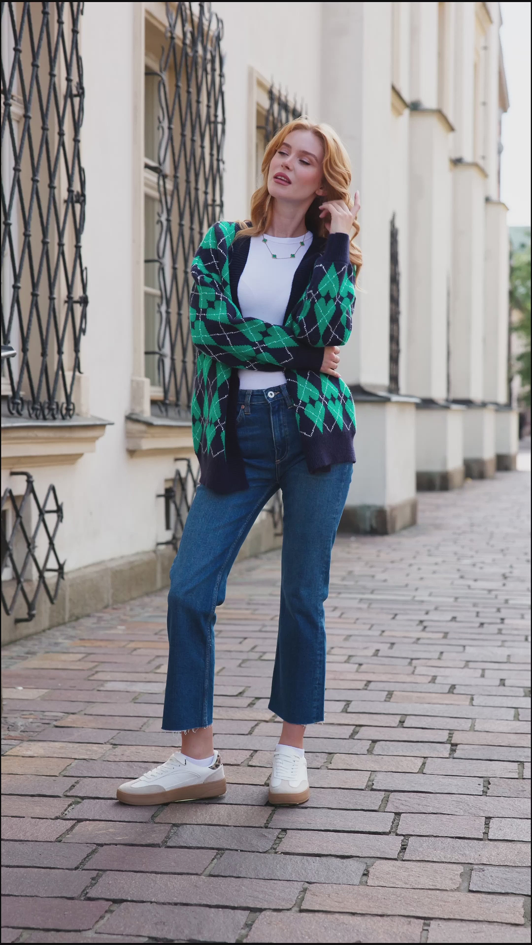 Grandpa Heart Cardigan - Blue Green