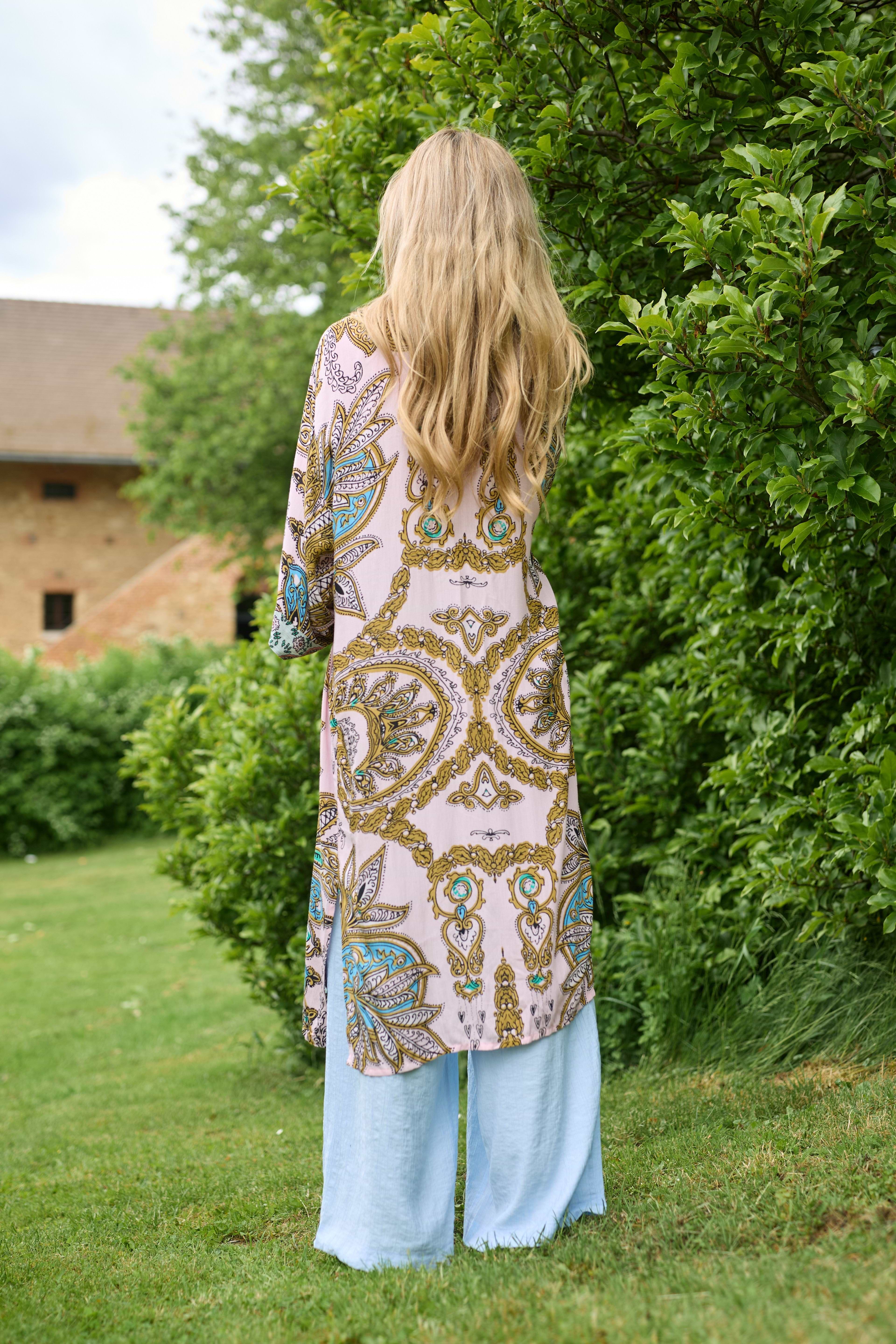 Multicolored Paisley Kimono Duster | SAACHI