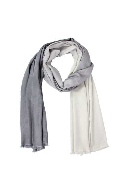 Cashmere Silk Scarf Ombre - Gray