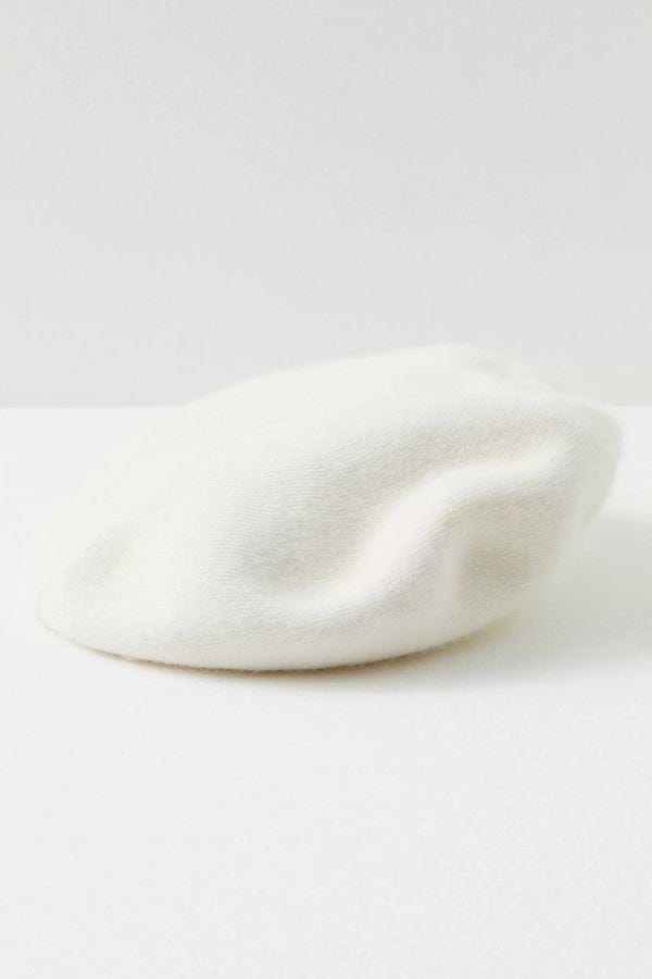 Pearl Embellished Floral Beret - Ivory