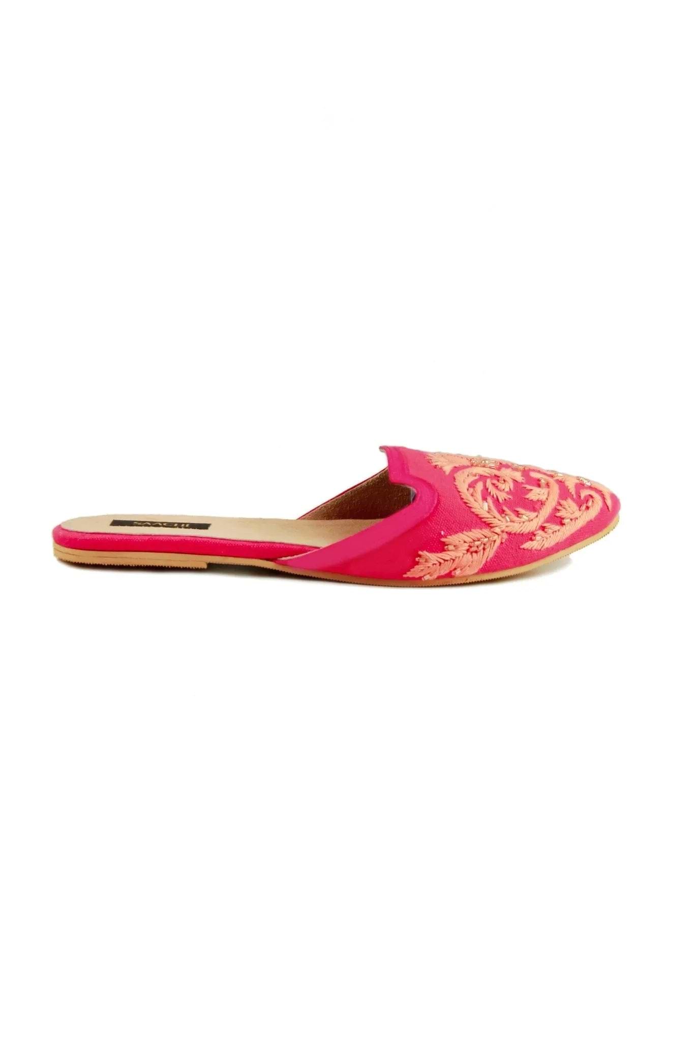 Pool Embroidered Mule Deep Pink