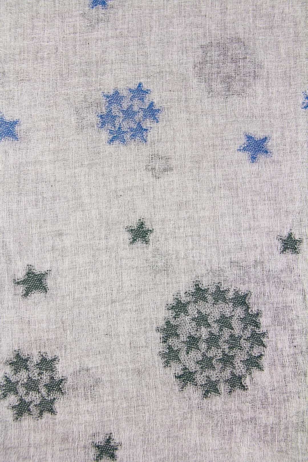 Star Constellation Grey Scarf White Smoke