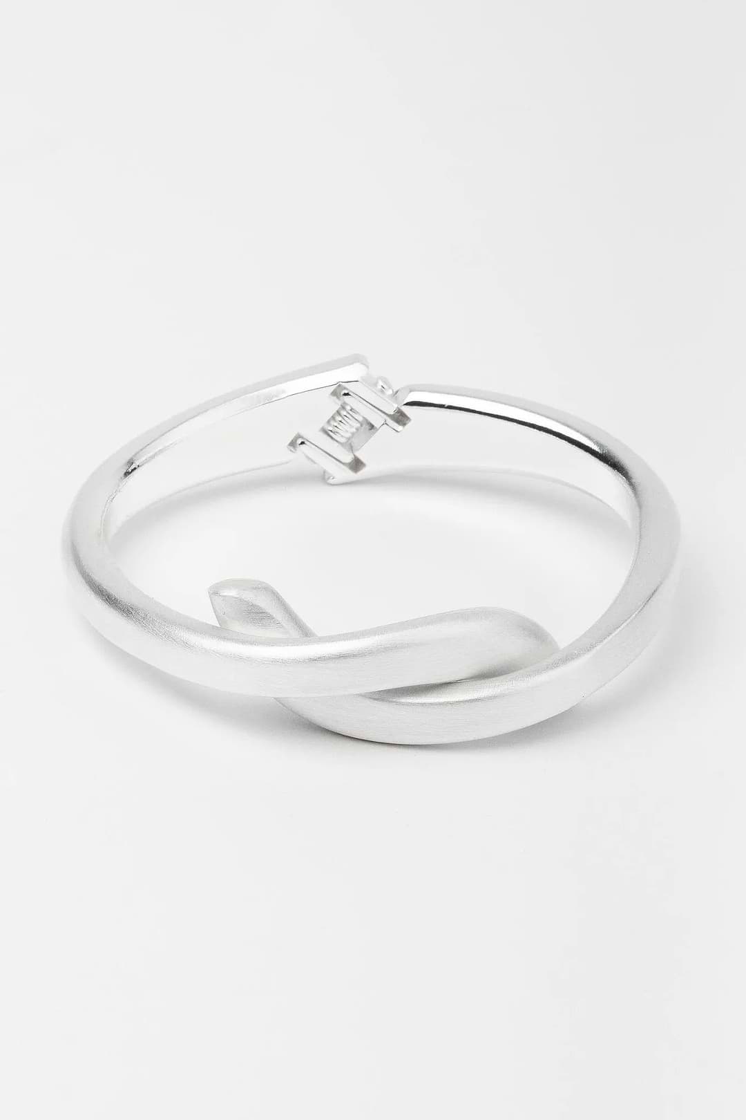 Knotted Cuff Bracelet - Silver