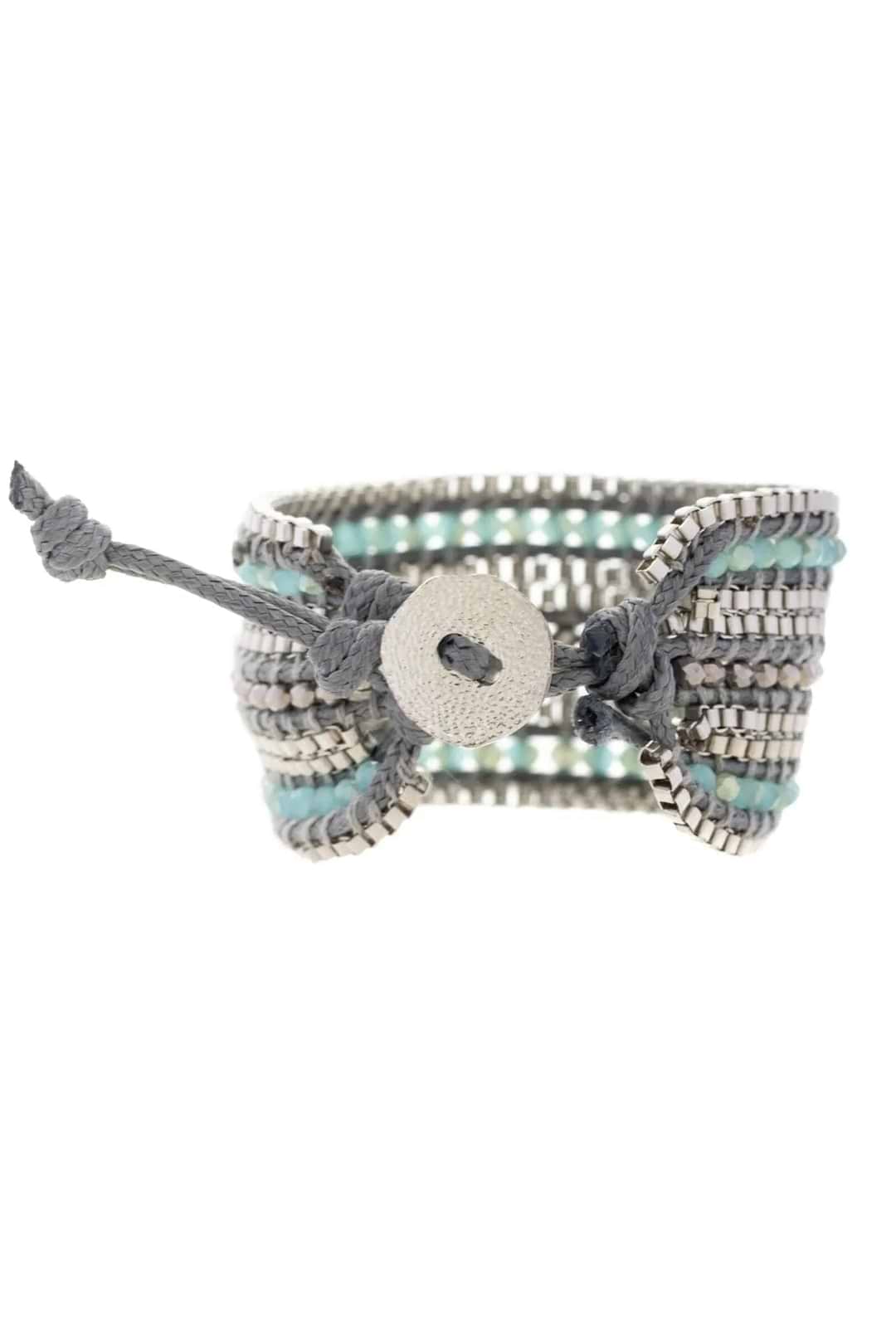 Beaded Layered Bracelet Dark Turquoise