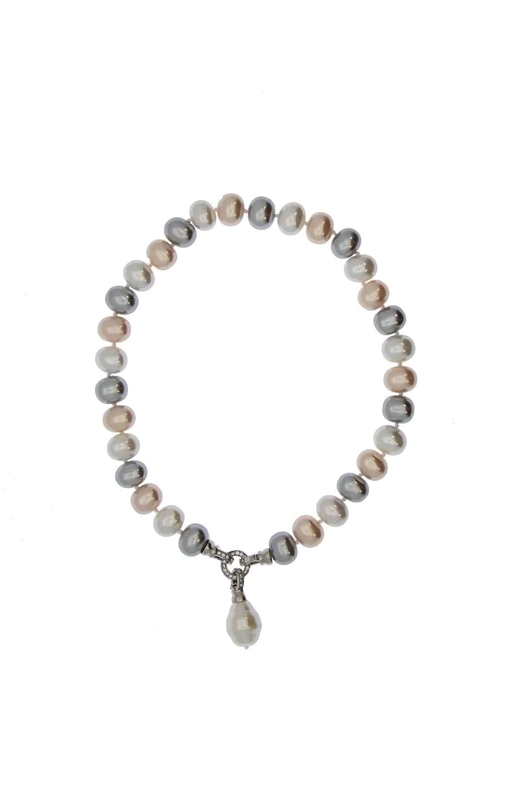 Neapolitan Necklace Gray