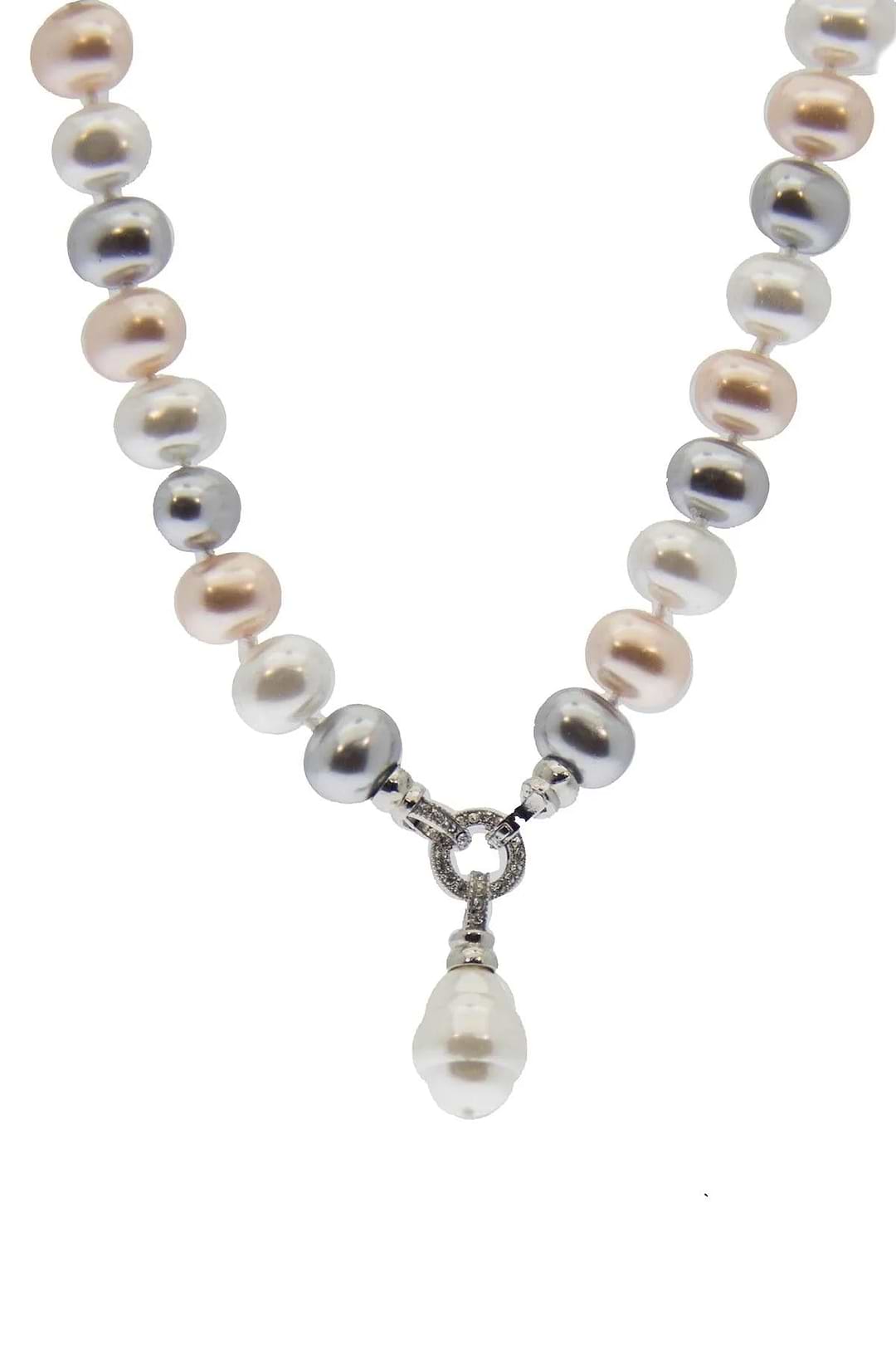 Neapolitan Necklace Gray