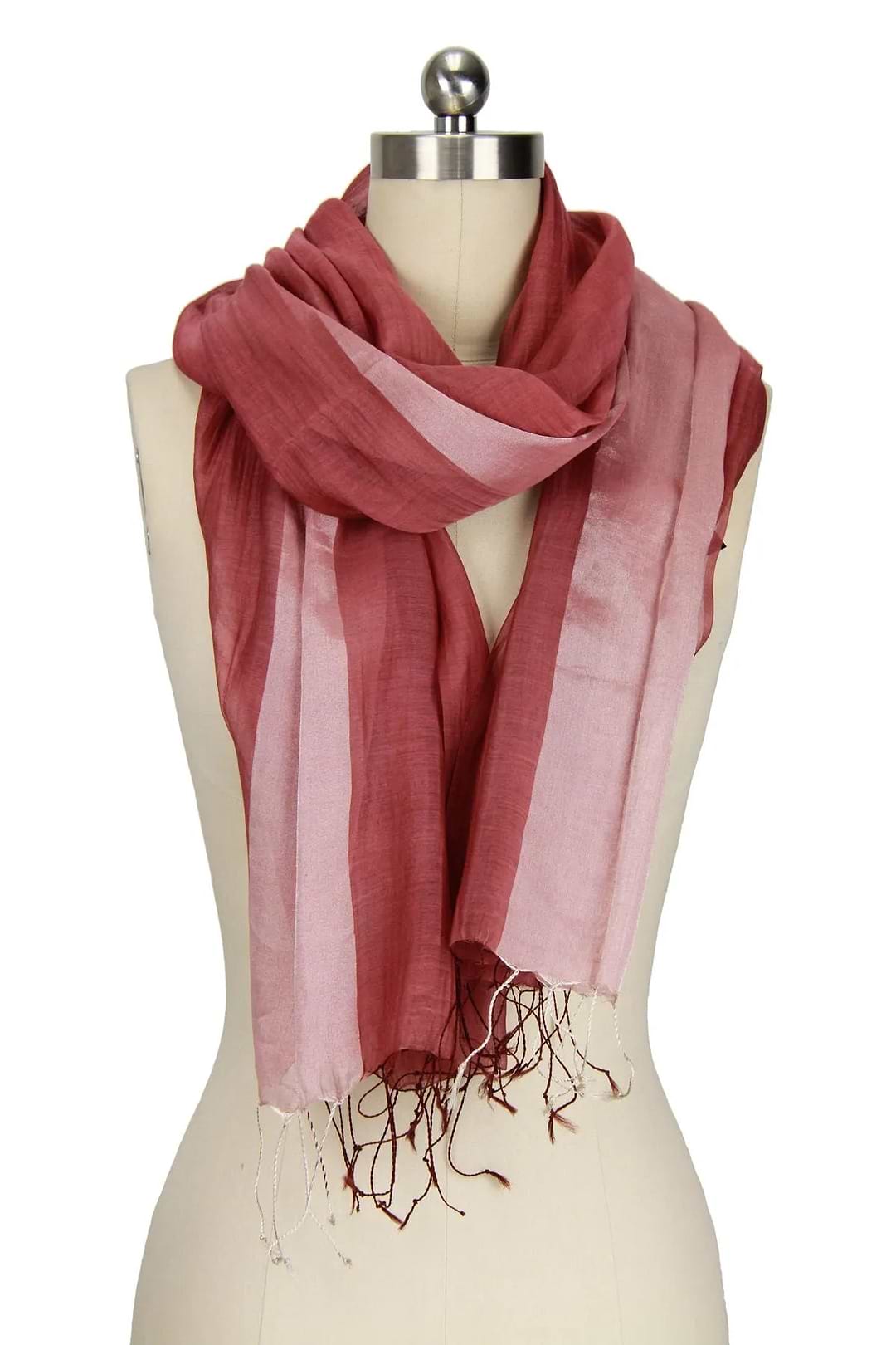 Veronica Silk Scarf - Crimson