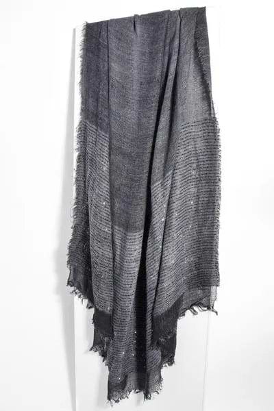Sequin Oversized Scarf - Gunmetal