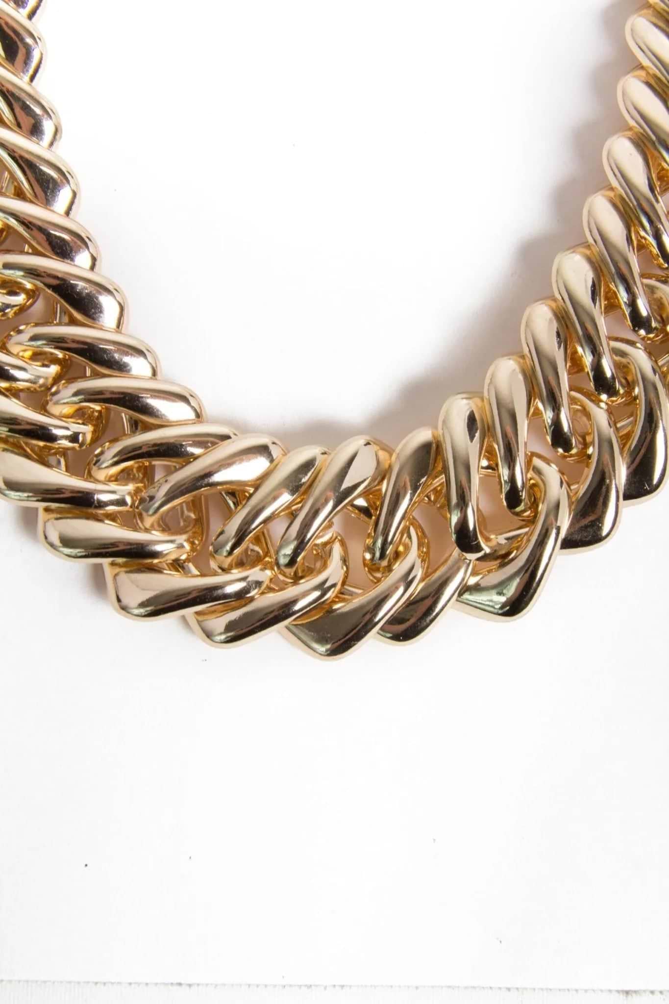 Chunky Gold Chain Statement Necklace - Gold