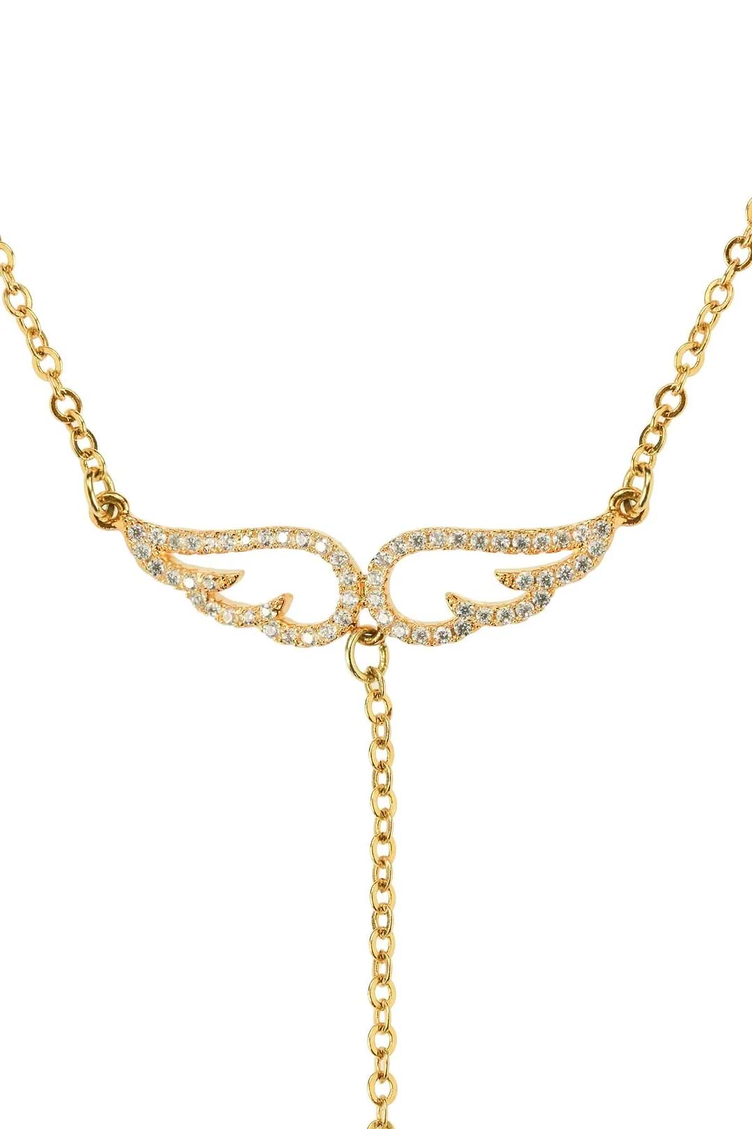 Angel Wing Bracelet Ring Set Gold