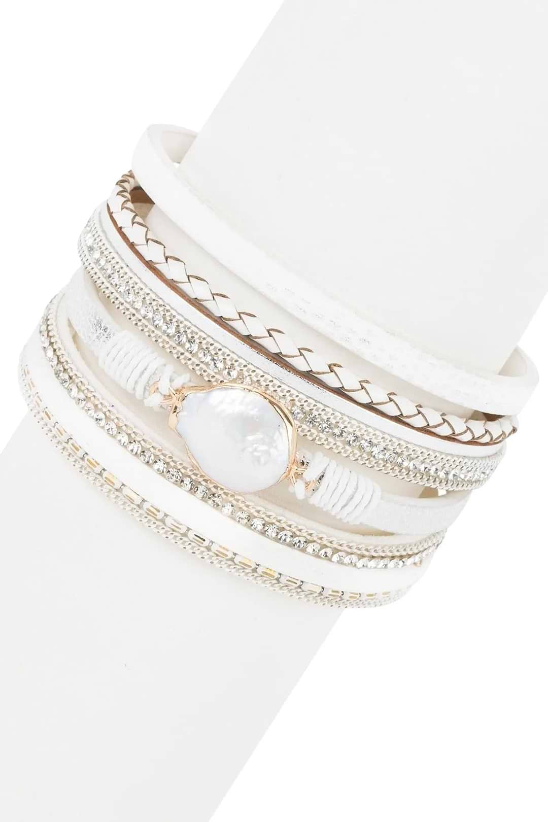 Santorini Pearl Bracelet - White
