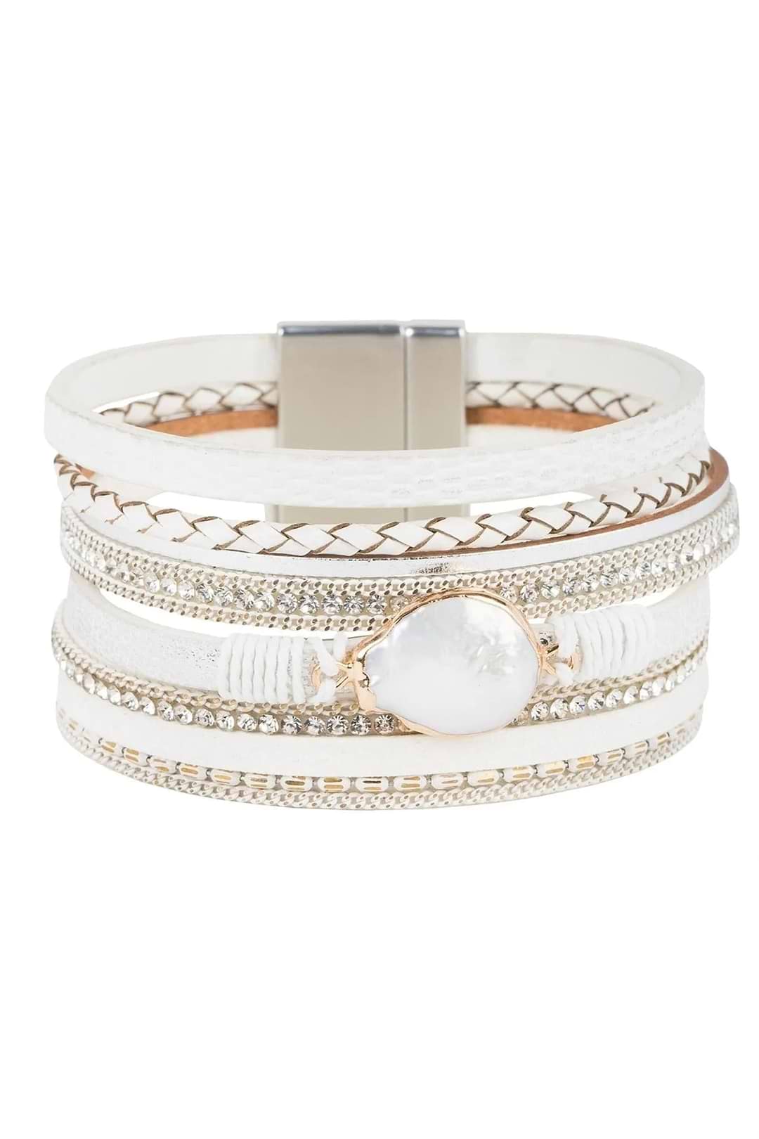 Santorini Pearl Bracelet - White