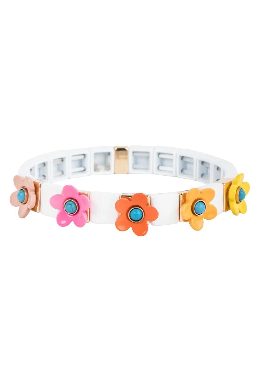 Daisy Delight Enamel Bracelet Light Multi
