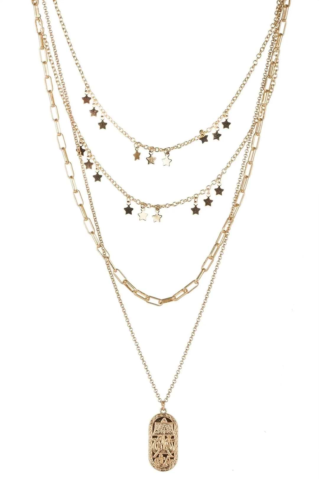 Starletta Layered Necklace Gold