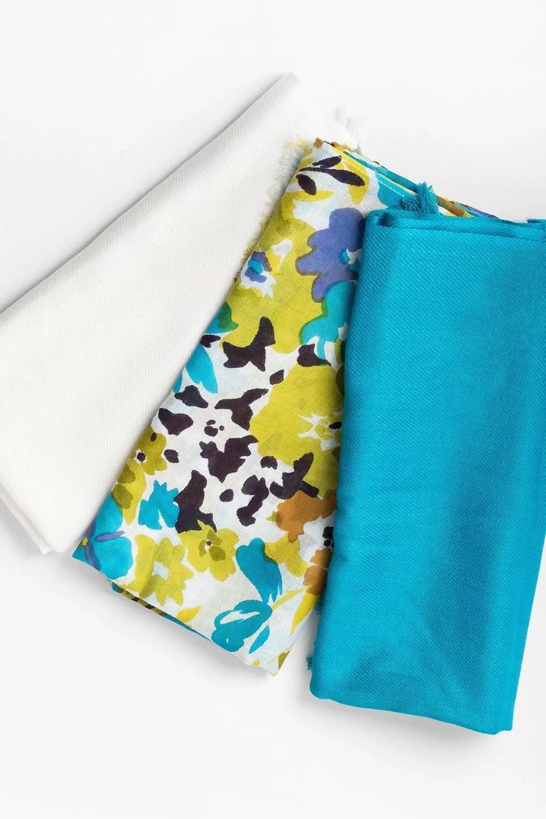  Flower Garden Scarf Set - Light Sky Blue