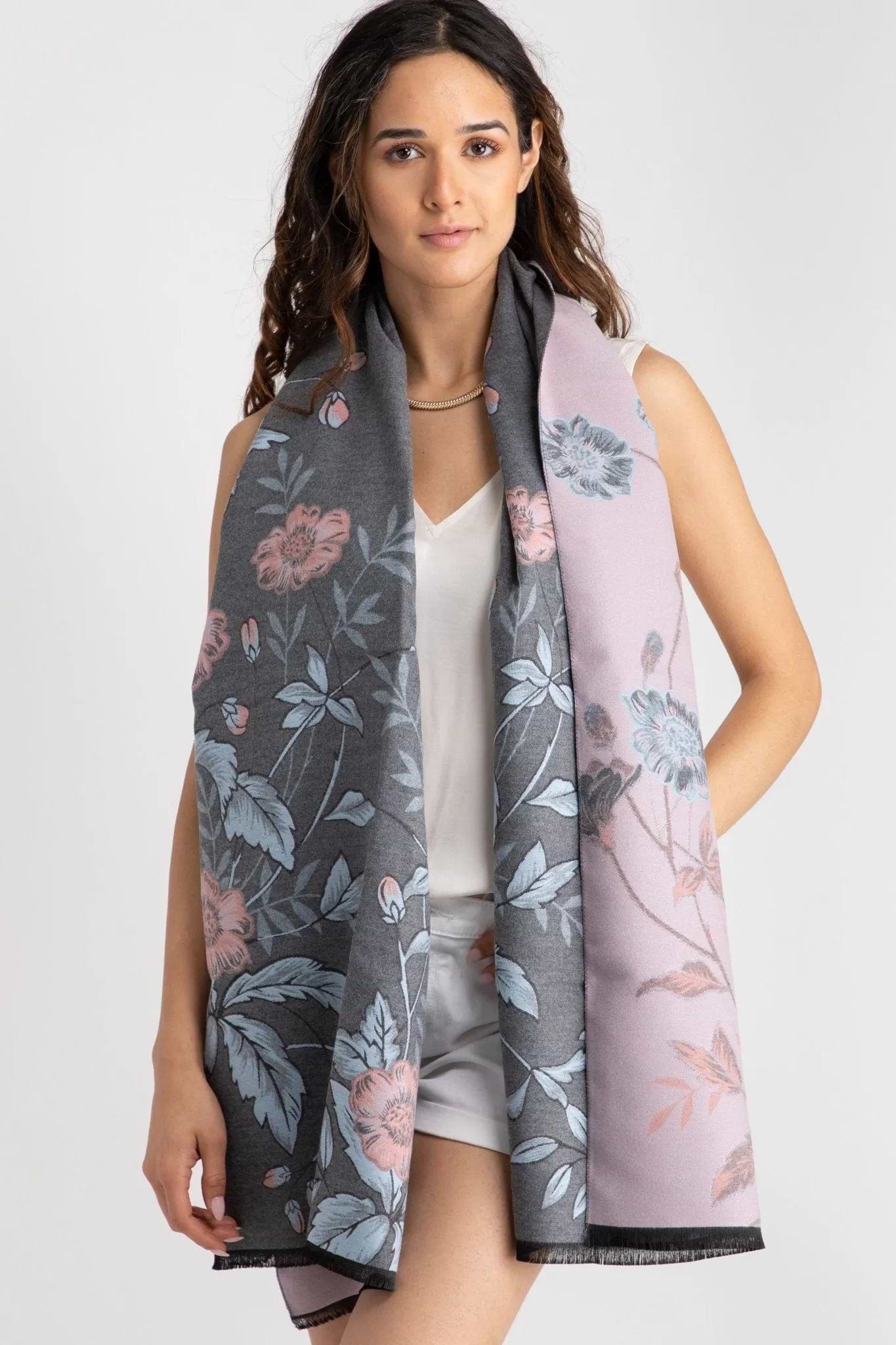 Reversible Garden Scarf - Lavendar Blush