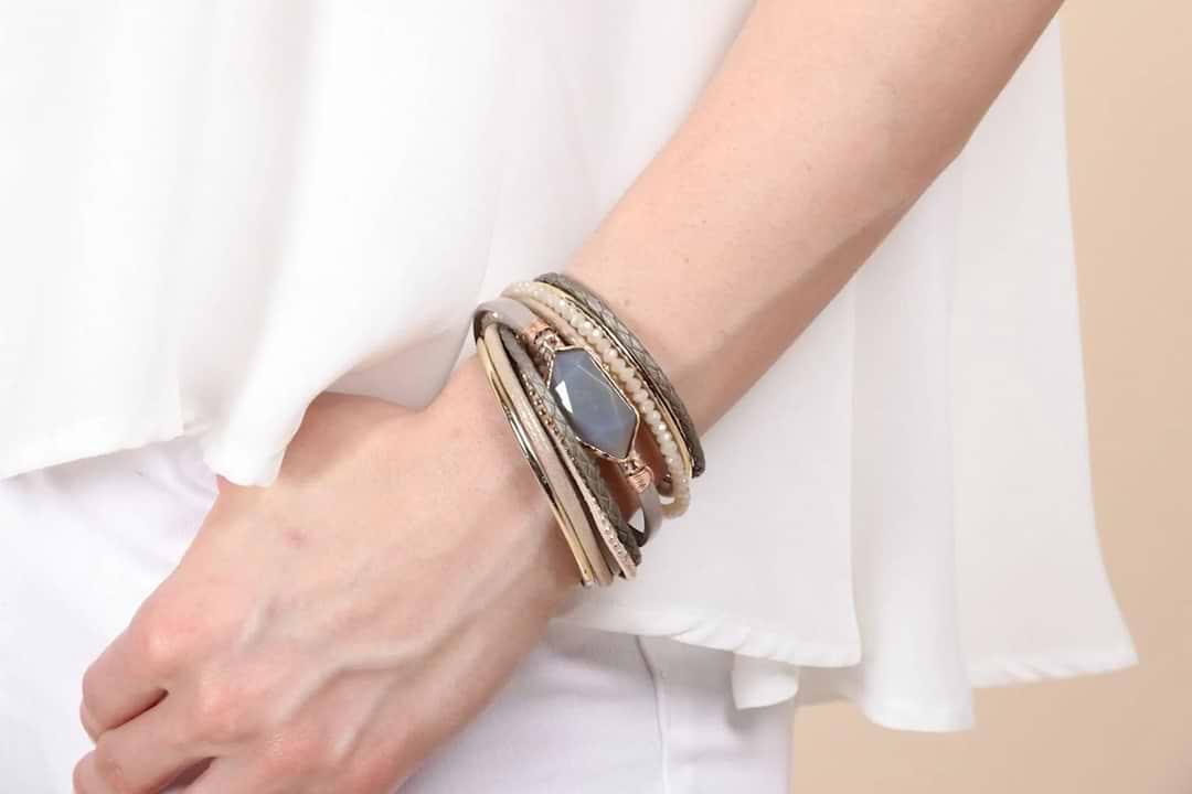 Endless Dream Double Wrap Bracelet - Dim Gray