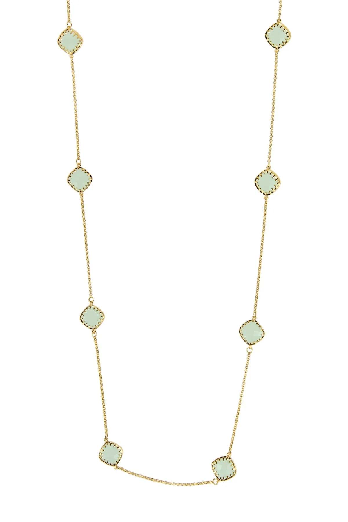 Gemstone Convertible Mask Chain Aquamarine