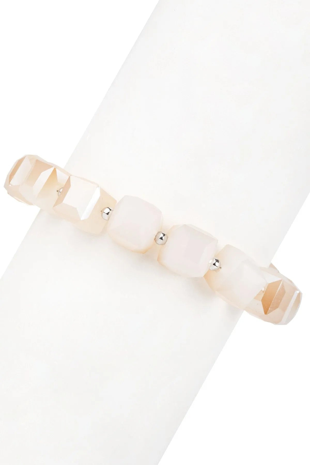Faceted Bead Bracelet Linen