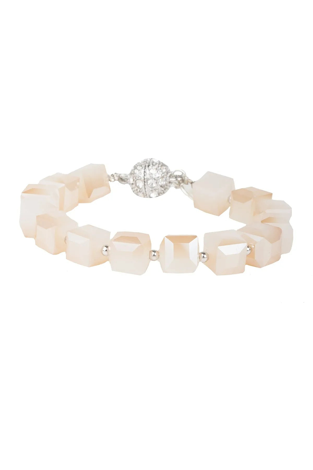 Faceted Bead Bracelet Linen