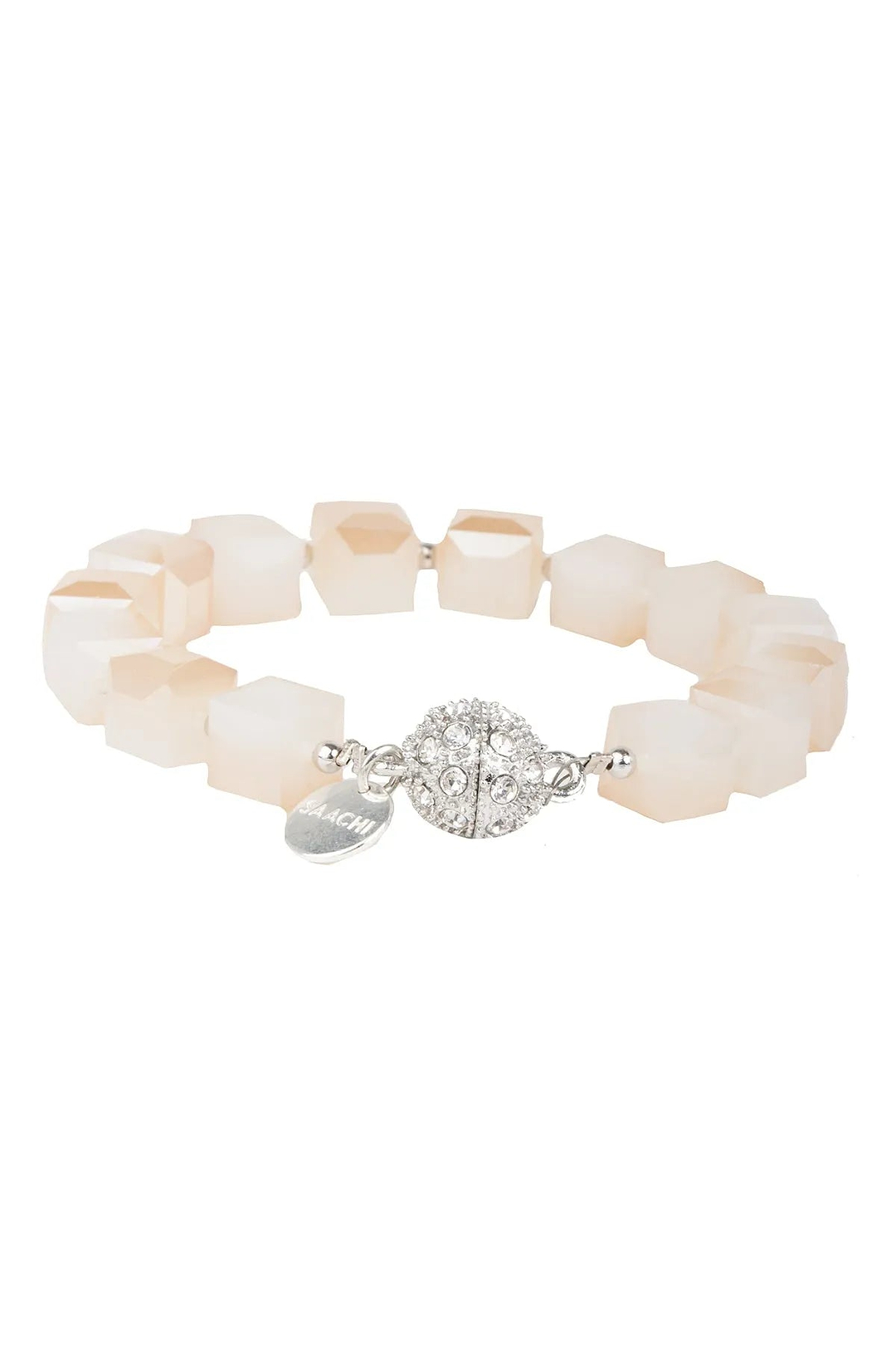 Faceted Bead Bracelet Linen