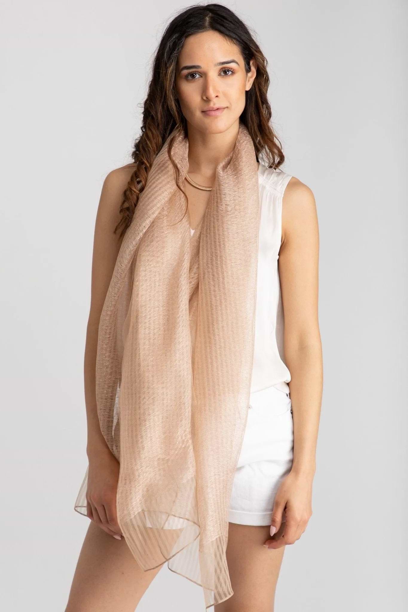 Sheer Social Wrap Scarf - Antique White 