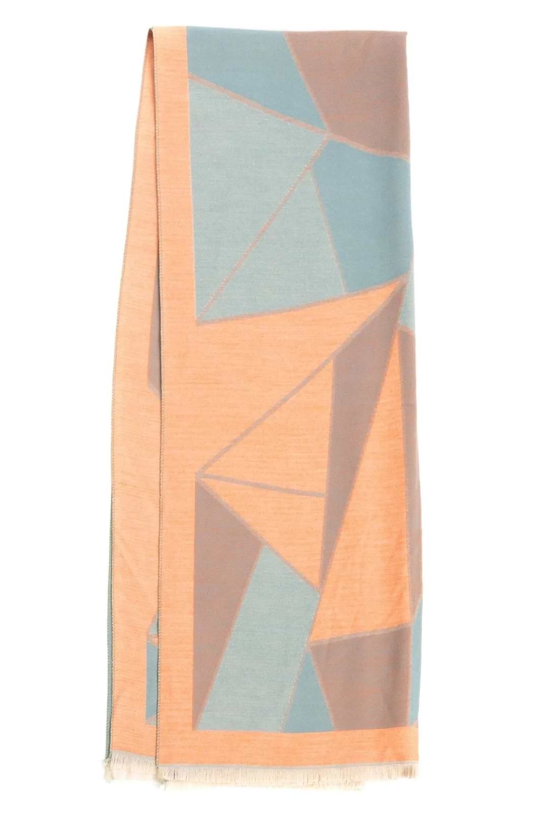 Reversible Geometric Scarf - Coral
