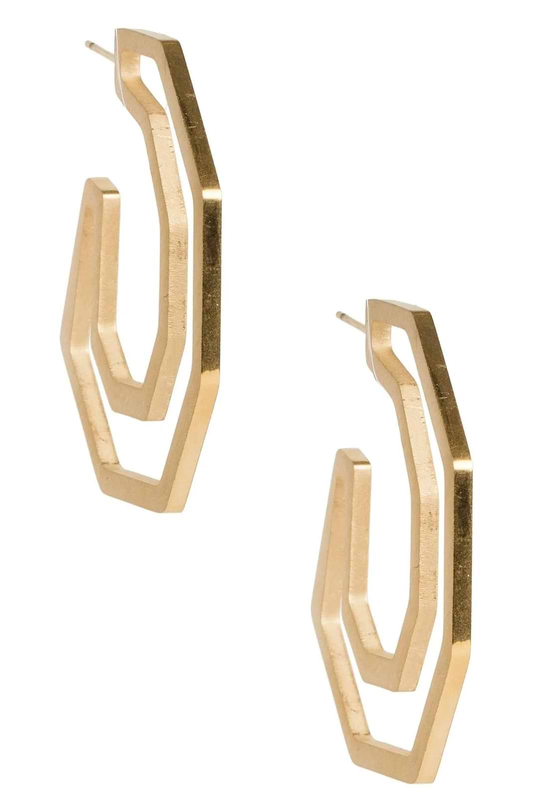 Angled Geometric Earring Gold